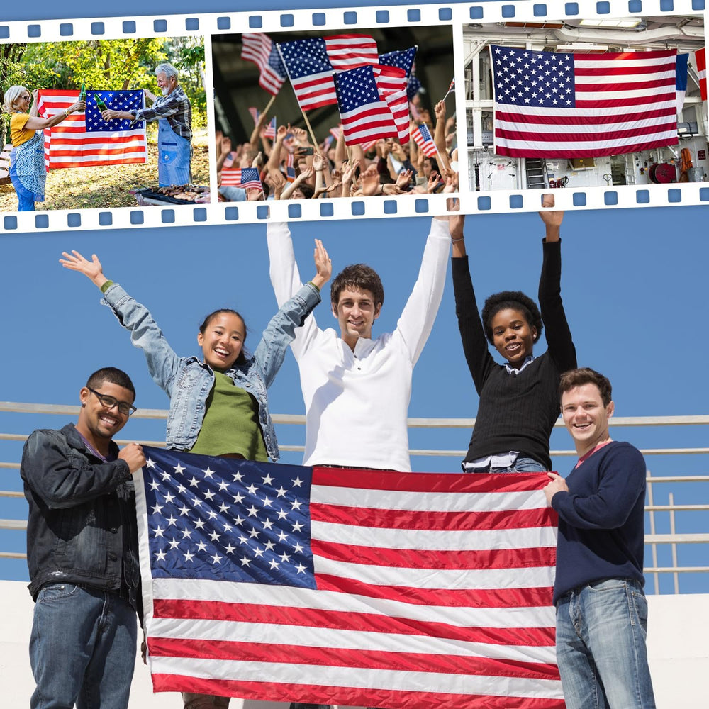 American Flag 10x15 FT Outdoor, Heavy Duty High Wind US Flag for Outside