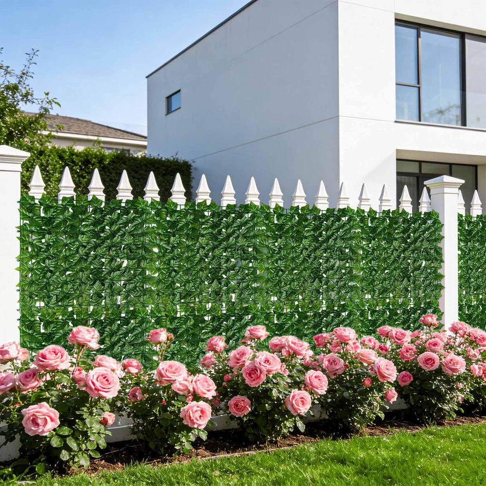 KASZOO 240"x40" Artificial Ivy Privacy Fence Screen - UV-Anti Breat...