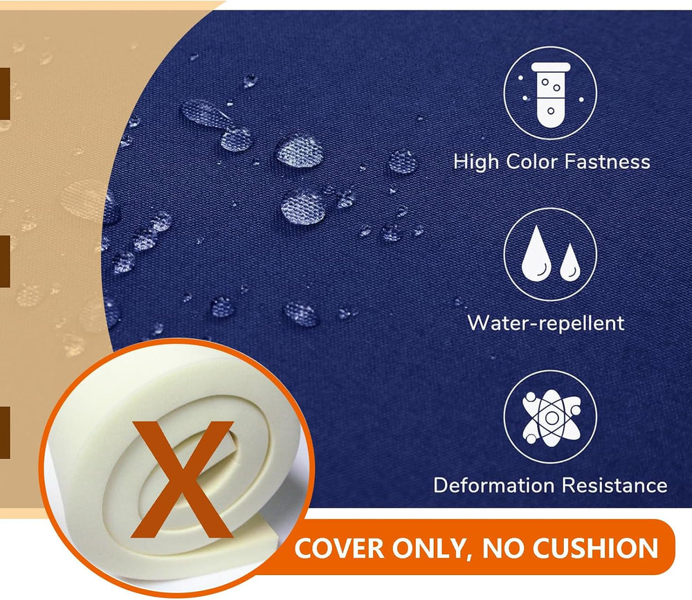 Oslimea Outdoor Cushion Covers Replacement 20x20x2 inch, Blue, 4 Pack