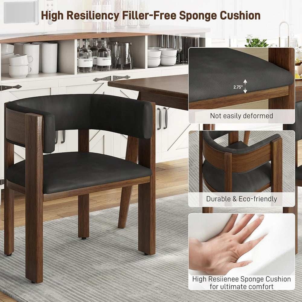Squireewo Barrel Dining Chairs Set of 6, Modern Dining Room Chairs with Curve...