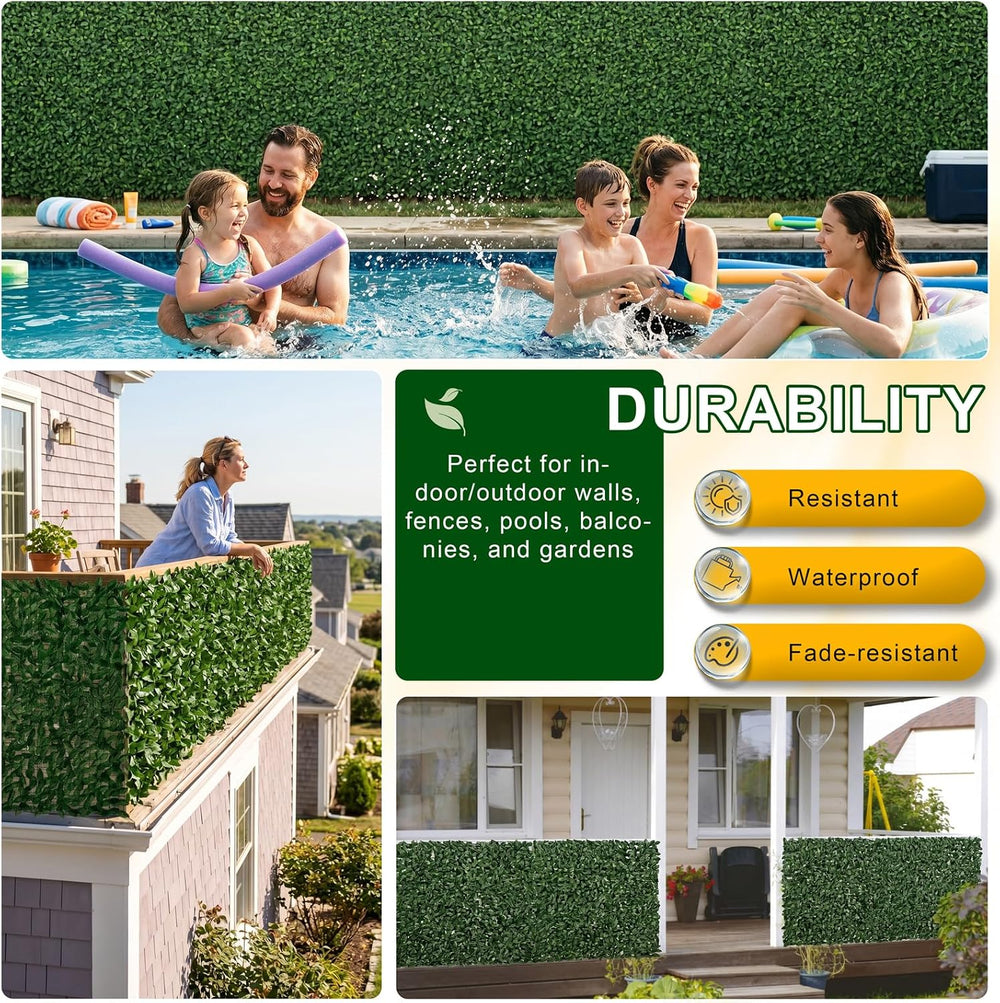 AOKIIE 60"x120" Artificial Ivy Privacy Fence Screen UV-Anti 50SQFT