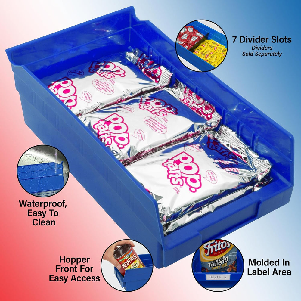 Akro-Mils 30130 Heavy Duty Plastic Shelf Bins, 12"x 6.5"x 4", ...