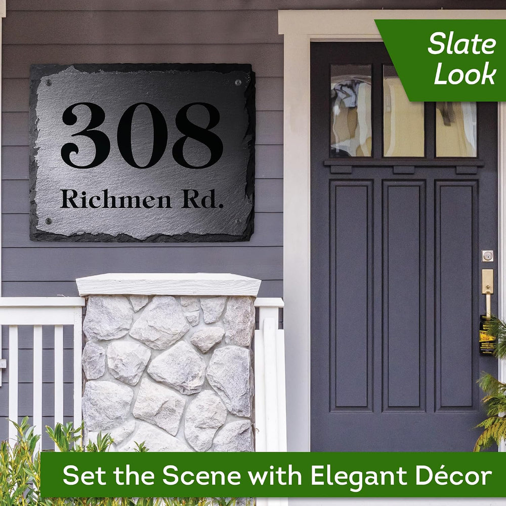 House Address Sign, House Number Plaque, 14.25x18, Thick Rust-Free, Fade Resi...