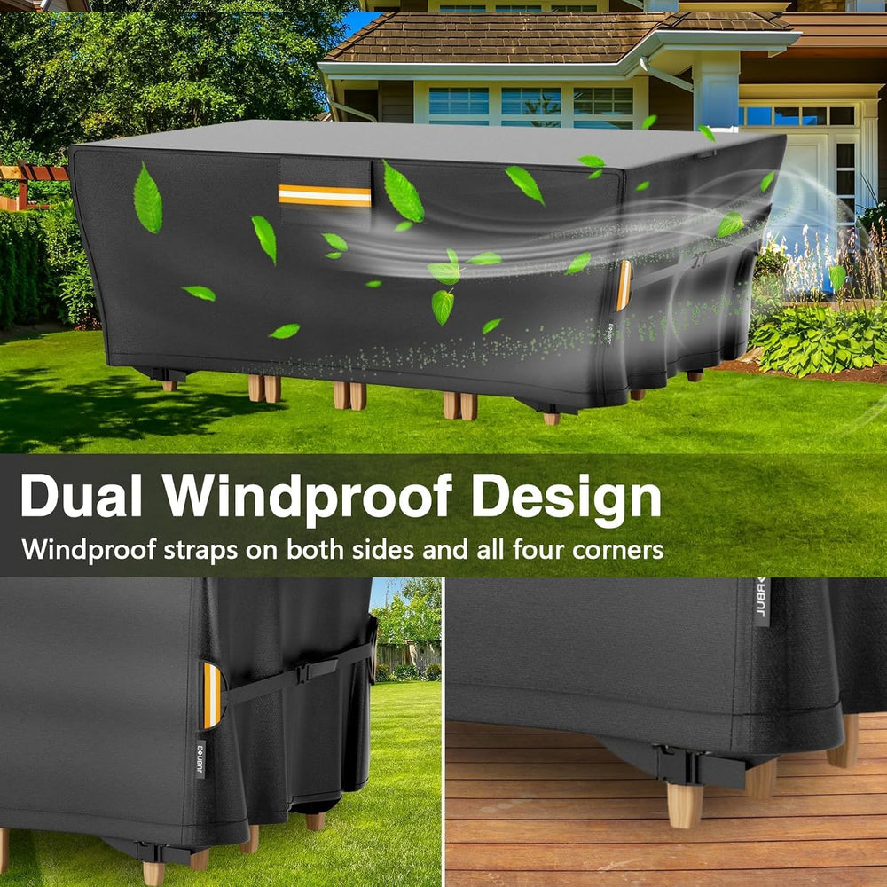 EVRBUL Rectangle 4-6 Chair Patio Table Cover, 74"L x 47"W x 28"H