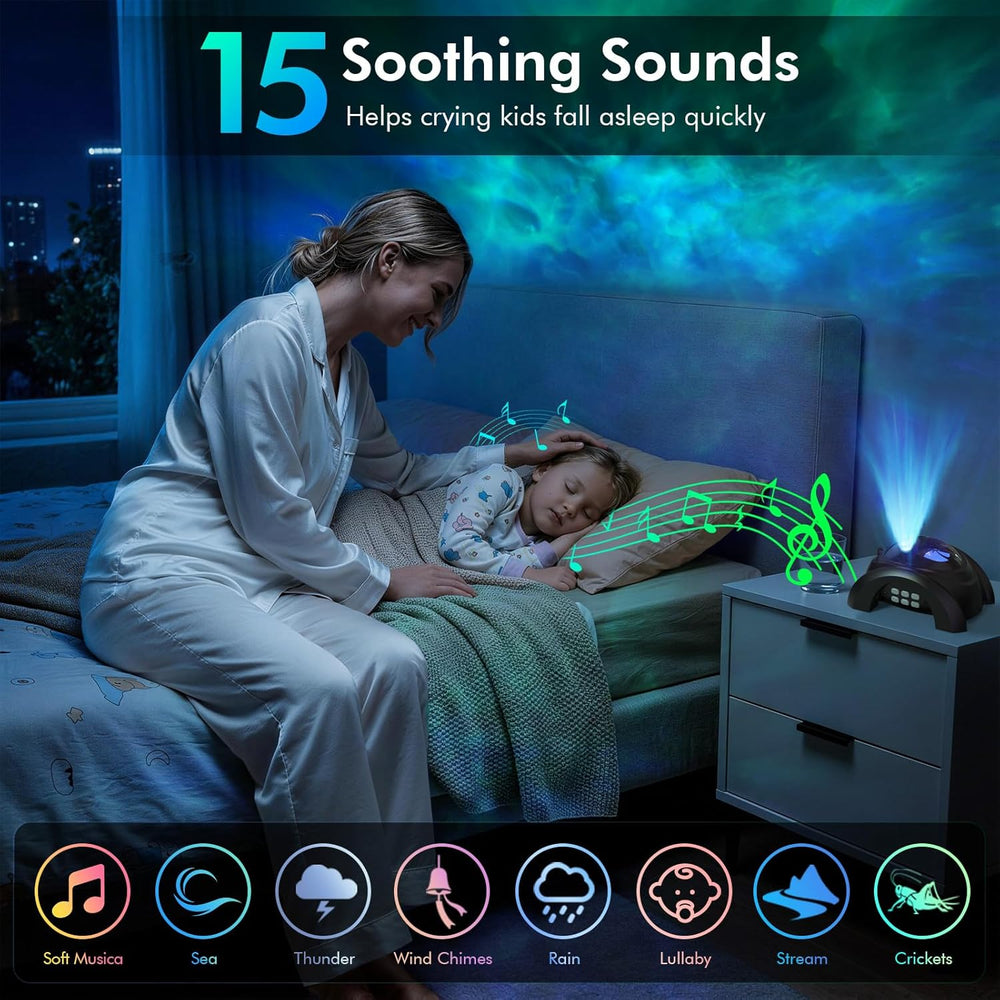 Rossetta Dual Lens Galaxy Star Projector, Aurora Night Light for Bedroom