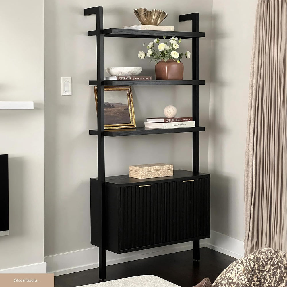 Nathan James Jasper 3-Shelf Solid Wood Boho Bookshelf, Wall Mounted Bookshelf...