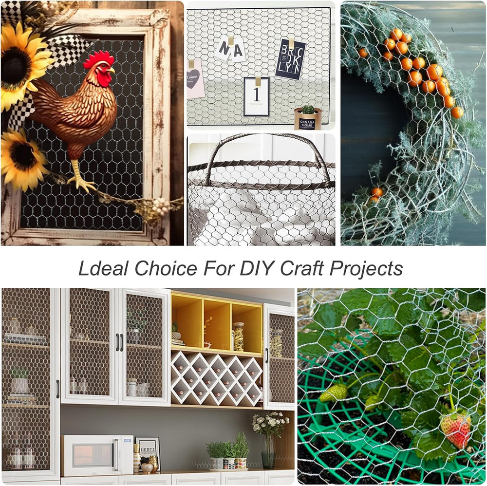 Chicken Wire Fencing, 24 Inch x 60 Ft Chicken Wire Mesh for Garden Plants