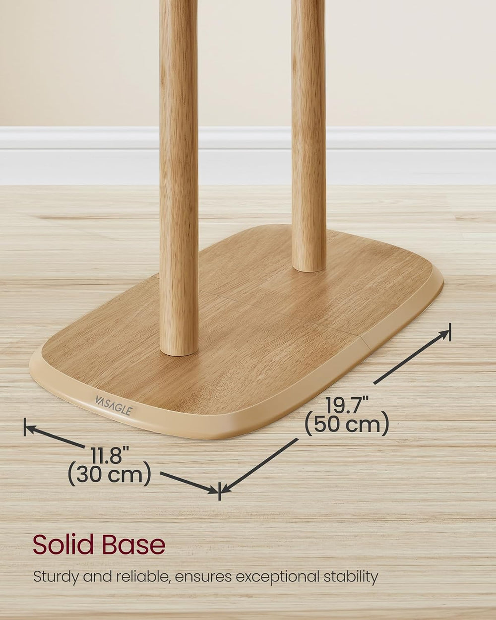 VASAGLE Coat Rack Freestanding, 8 Hooks, Storage Shelf, 67.2 Inch Tall