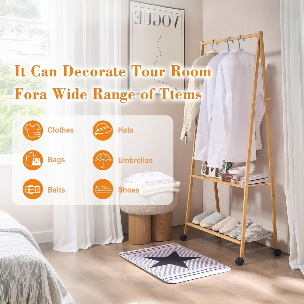 VECELO Coat Rack Freestanding, Entryway Hanger Stand, Umbrella Holder, Hall T...