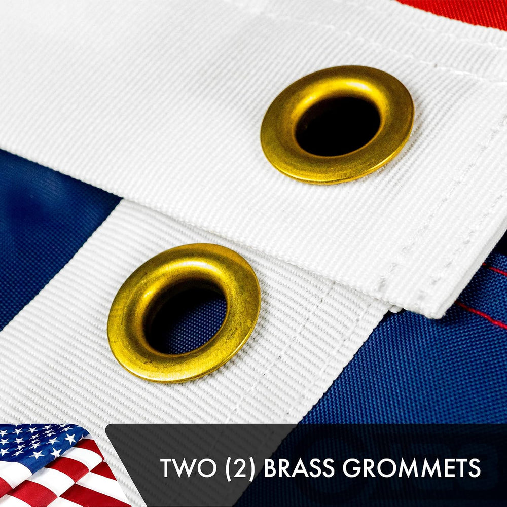 G128 American USA Flag | 3x5 Ft | Double ToughWeave Series Double Sided Embro...