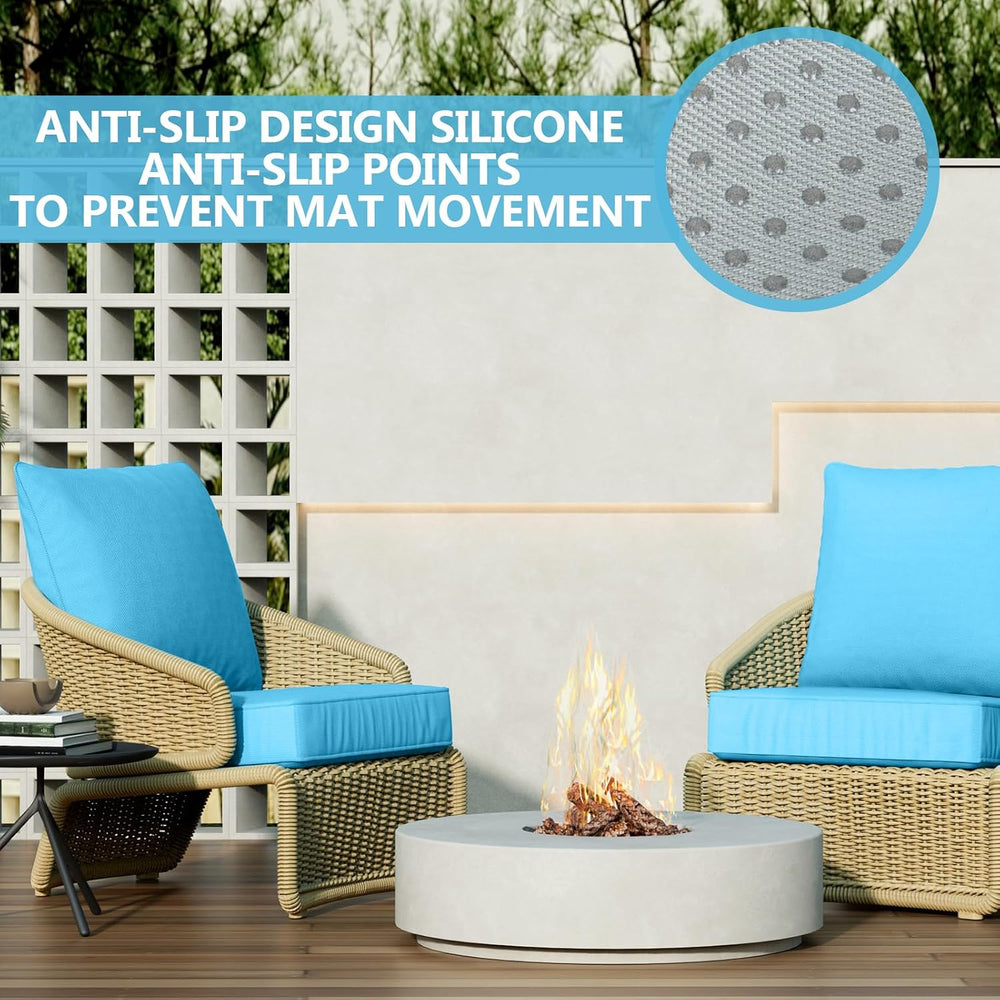 24" x 24" x 6" Outdoor Deep Seat Cushions Set - Waterproof &am...