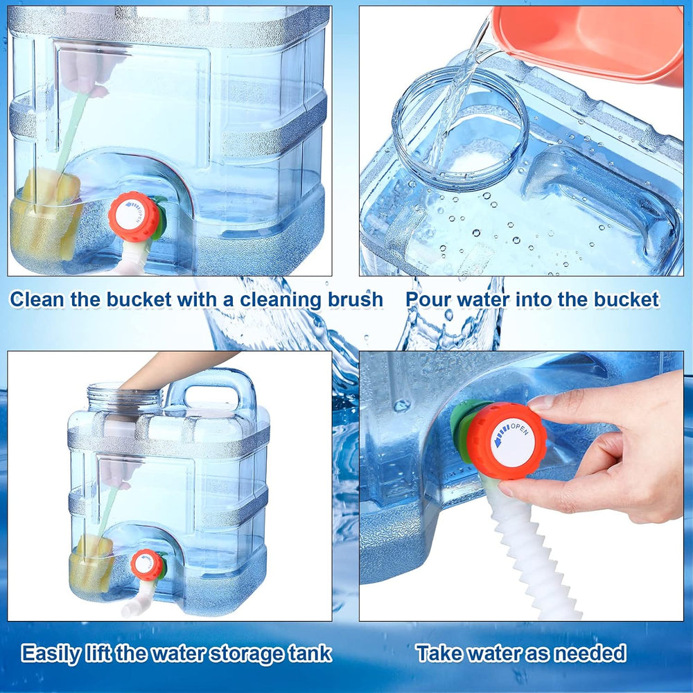 2 Pcs Water Storage Containers, 2.6 Gallon Each/ 5.2 Gallon Total