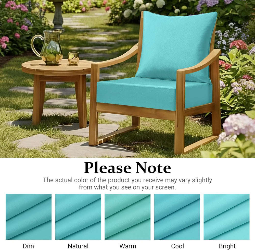 downluxe 22x22 Outdoor Chair Cushions, Waterproof Fade Resistant Patio Furnit...