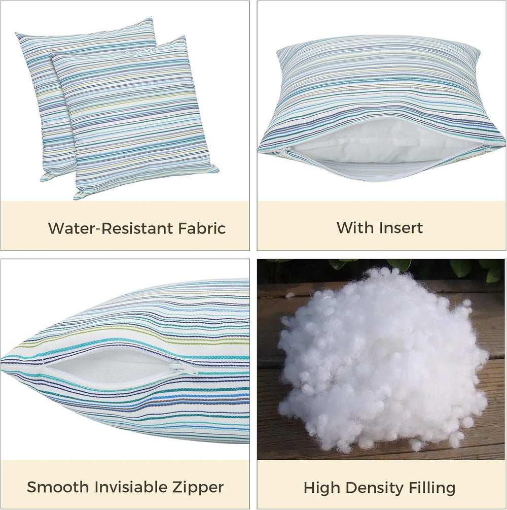 FUNHOME Outdoor Throw Pillows 18x18 inch,Decorative Throw Pillow with Insert ...