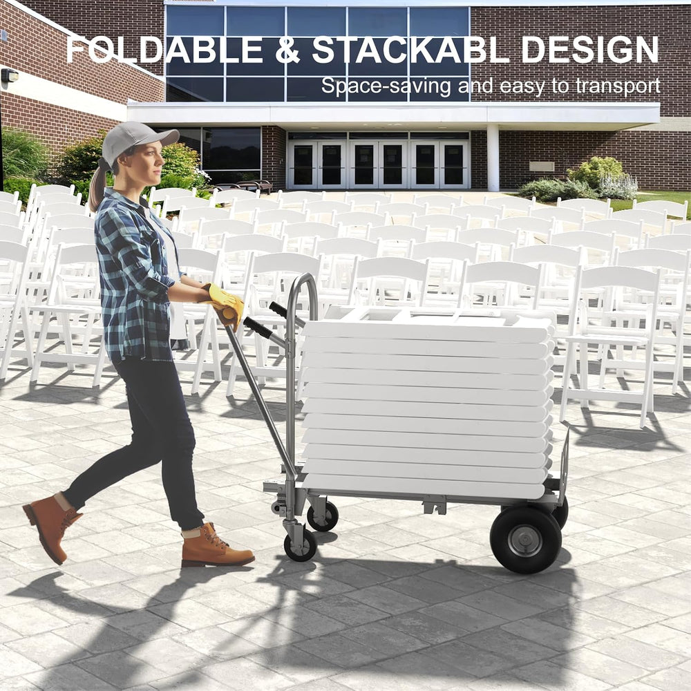 100 Pack Resin Folding Chairs with Cushion for Wedding, Party, School