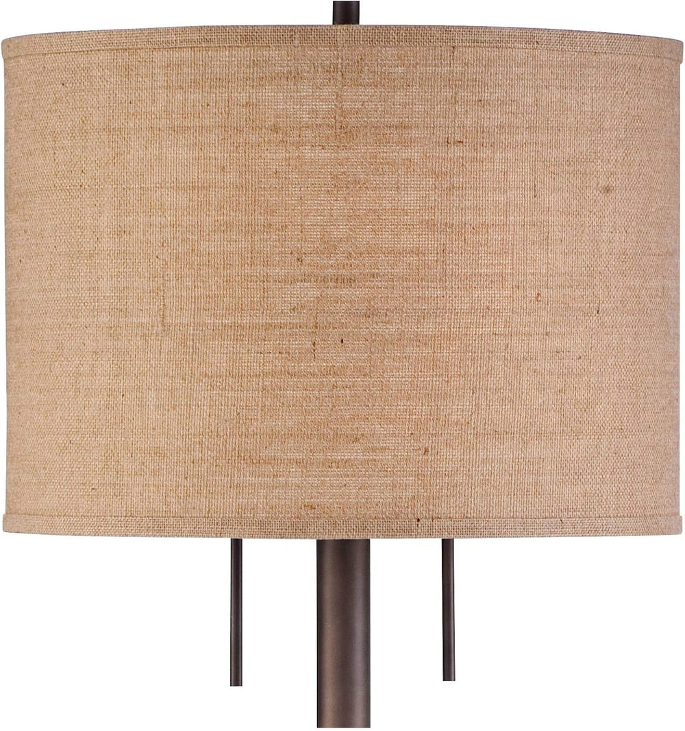 Garth 63 1/2" Tall Pull Chain Bronze and Burlap Floor Lamp