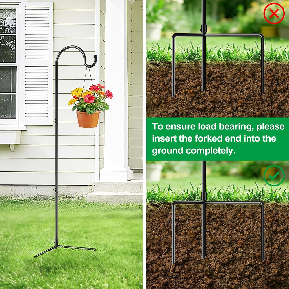 GOFORWILD 49 Inch 8 Pack Shepherd Hook for Garden Decor