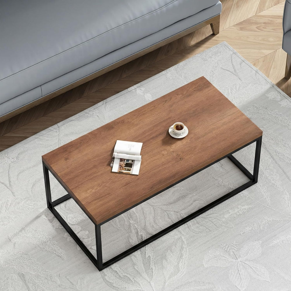 CENSI 40" Walnut Coffee Table, Extra Thick 1.2" Top