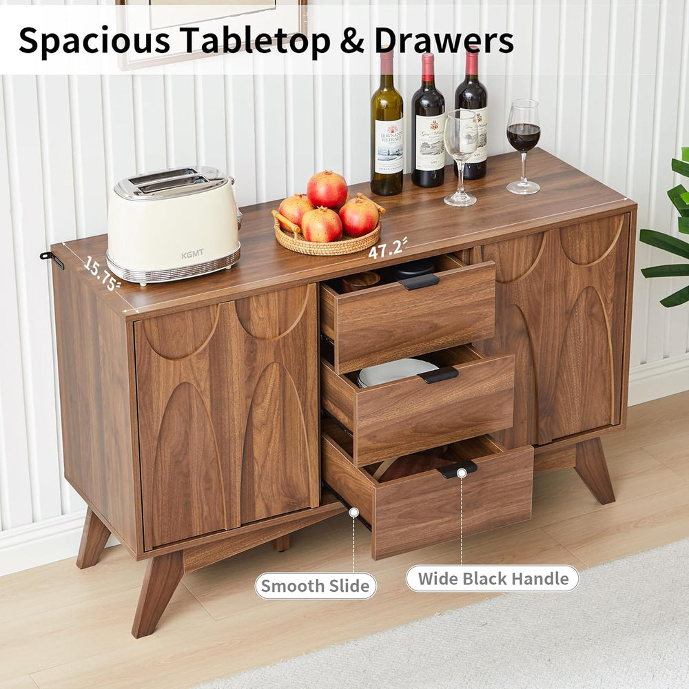 Bifins Buffet Cabinet with Storage, 47.2" Storage Cabinet with 3 Drawers