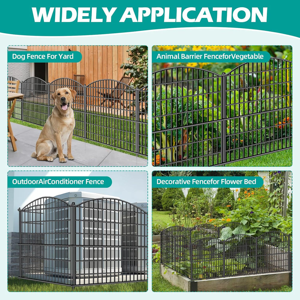 ULIOK 15 Panels Decorative Garden Fence, 32 in(H) X 37.9ft(L) No Dig Fence Pa...