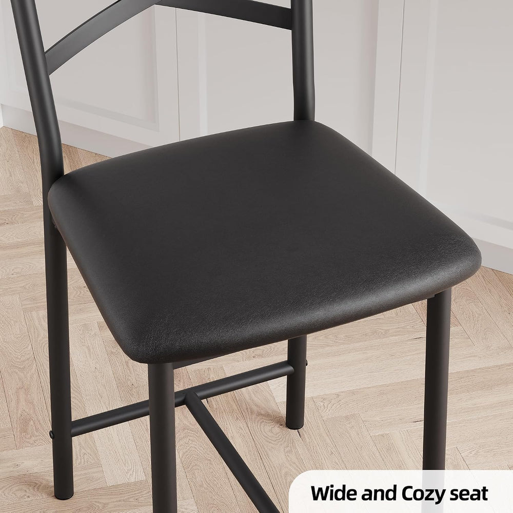 IDEALHOUSE 26" Bar Stools Set of 2, Counter Height Barstools with Back,B...
