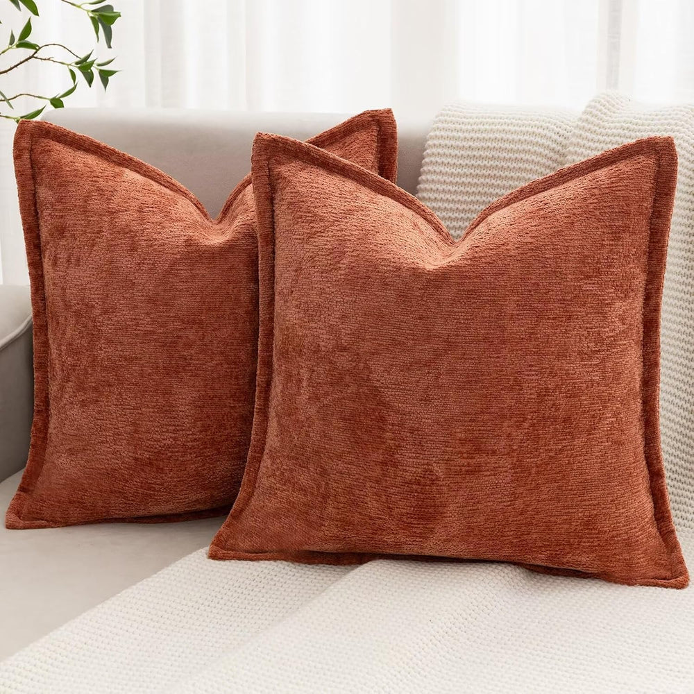 Decorative Throw Pillow Covers 24x24 Chenille Boho Pillowcase