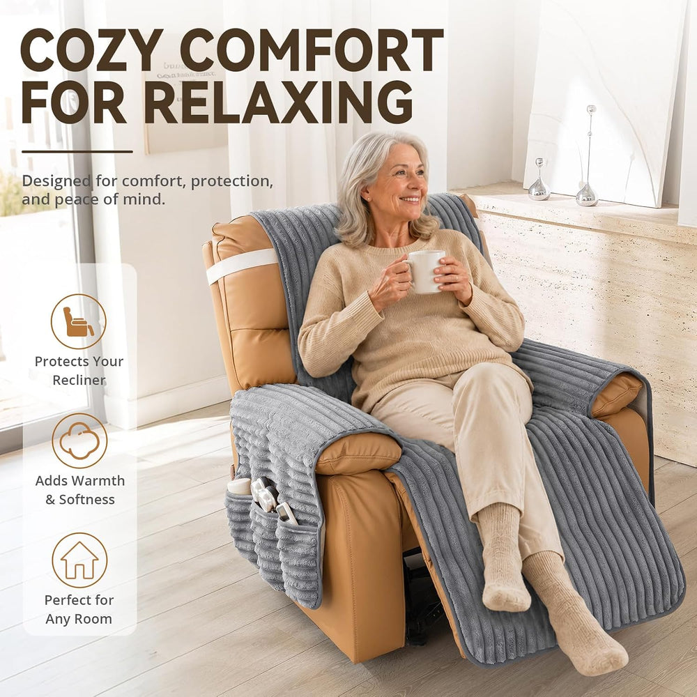 Waterproof Recliner Chair Covers with Arms for Dogs Washable