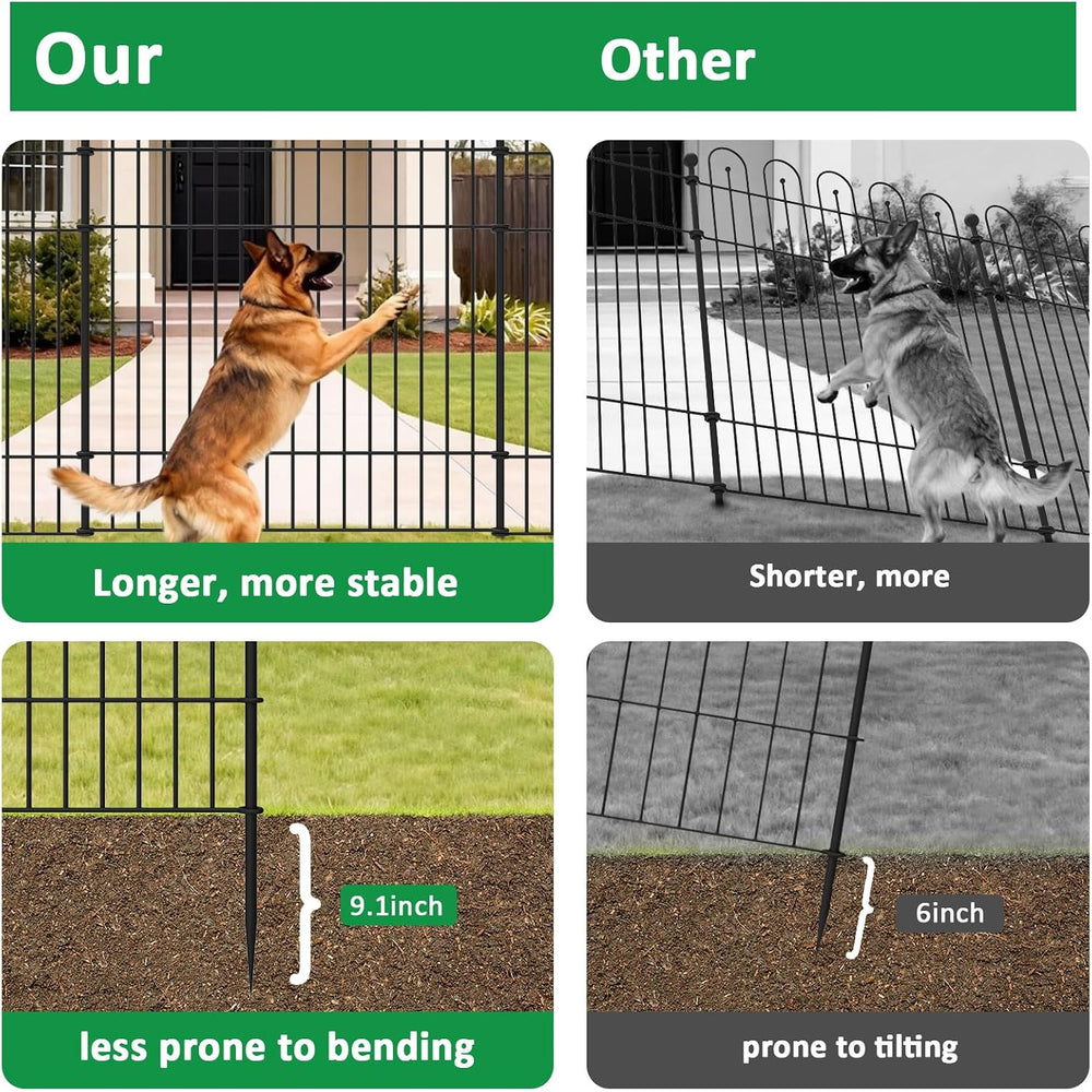 Garden Fence Animal Barrier, 10 Panels No Dig Dog Fence Outdoor