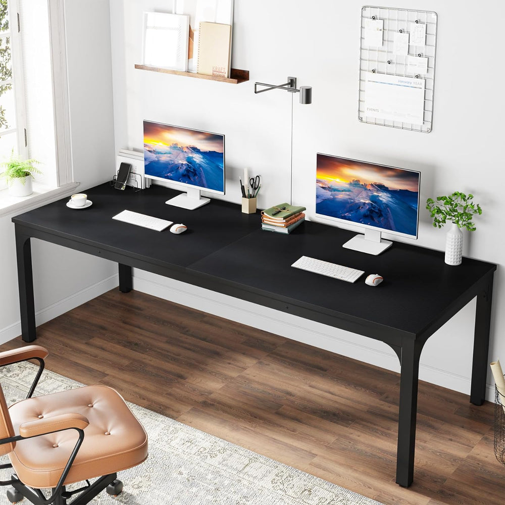 Tribesigns 78.7 Inches Extra Long Computer Desk 2 Person Desk, Double Long De...