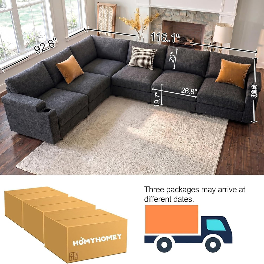 Sectional Couches for Living Rooms, Modular Cloud L Shaped Sofa
