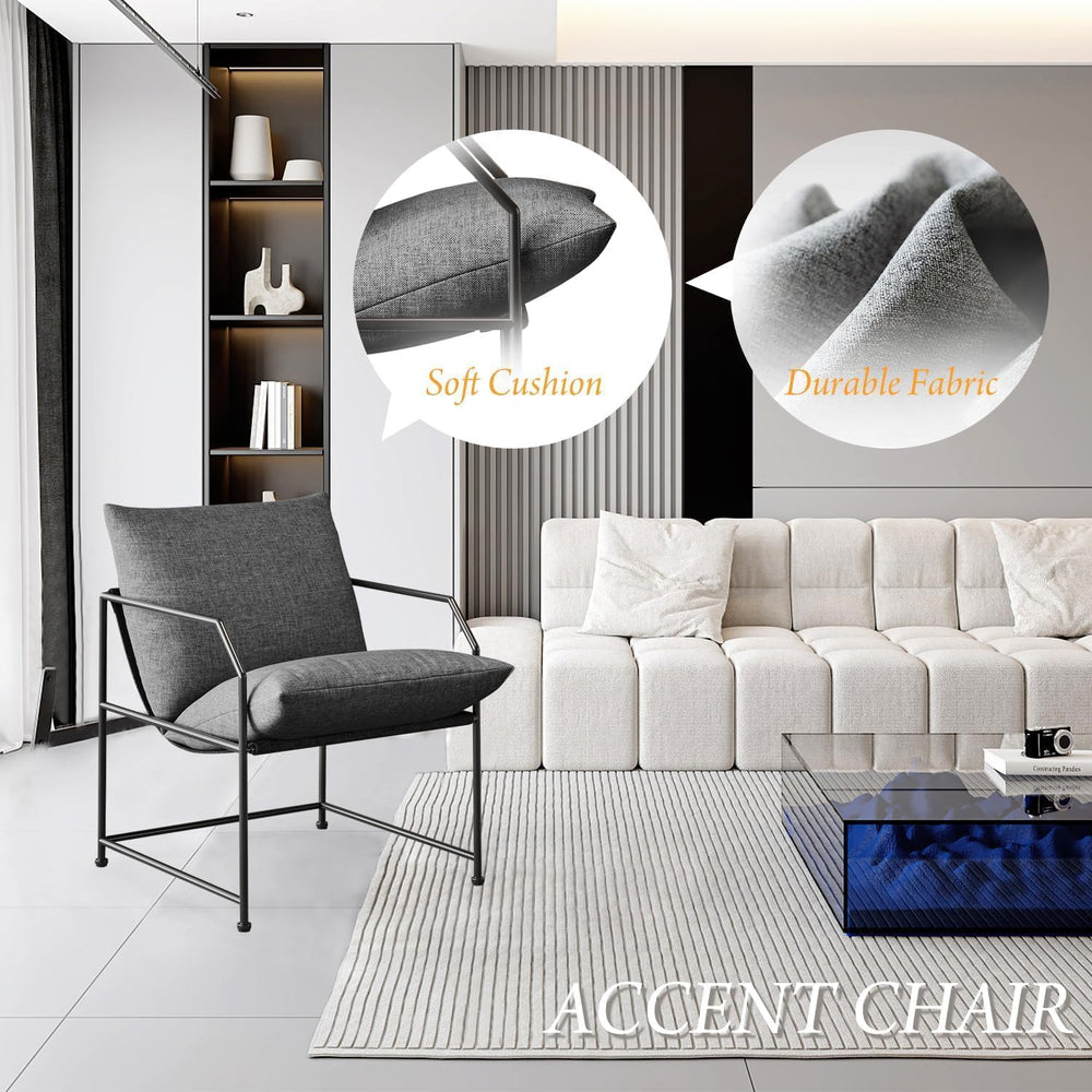 Accent Chair Living Room Chairs Comfy Reading Chair for Bedroom Upholstered L...