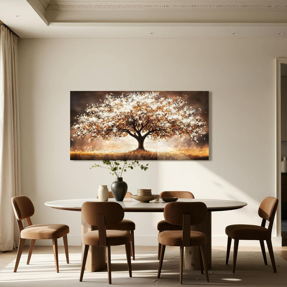 Kinetrix Rustic Tree of Life Wall Art Modern Farmhouse Large Decor Neutral