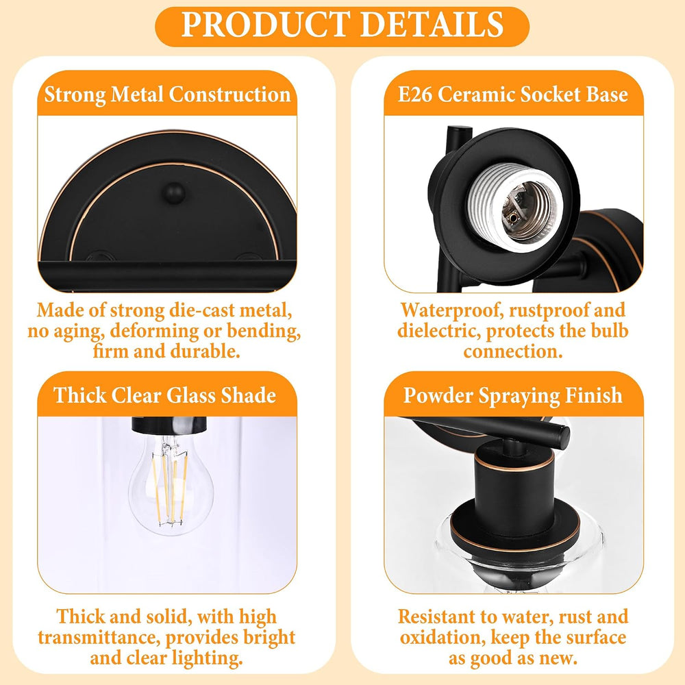 Oil Rubbed Bronze 3-light Bathroom Vanity Light Fixture Over Mirror Sink