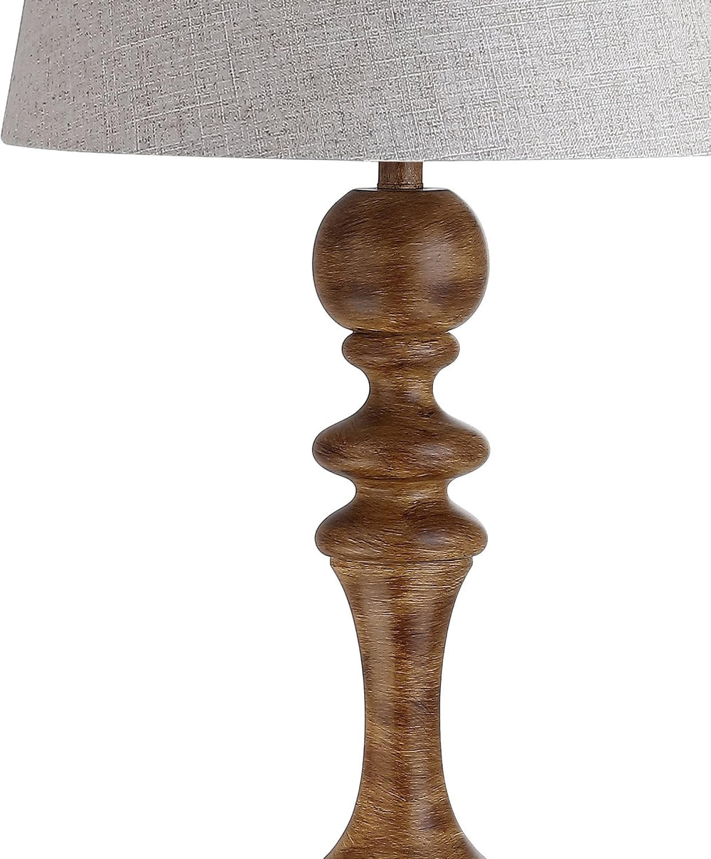 JONATHAN Y Taylor Candlestick Floor Lamp 67", Brown Wood Finish
