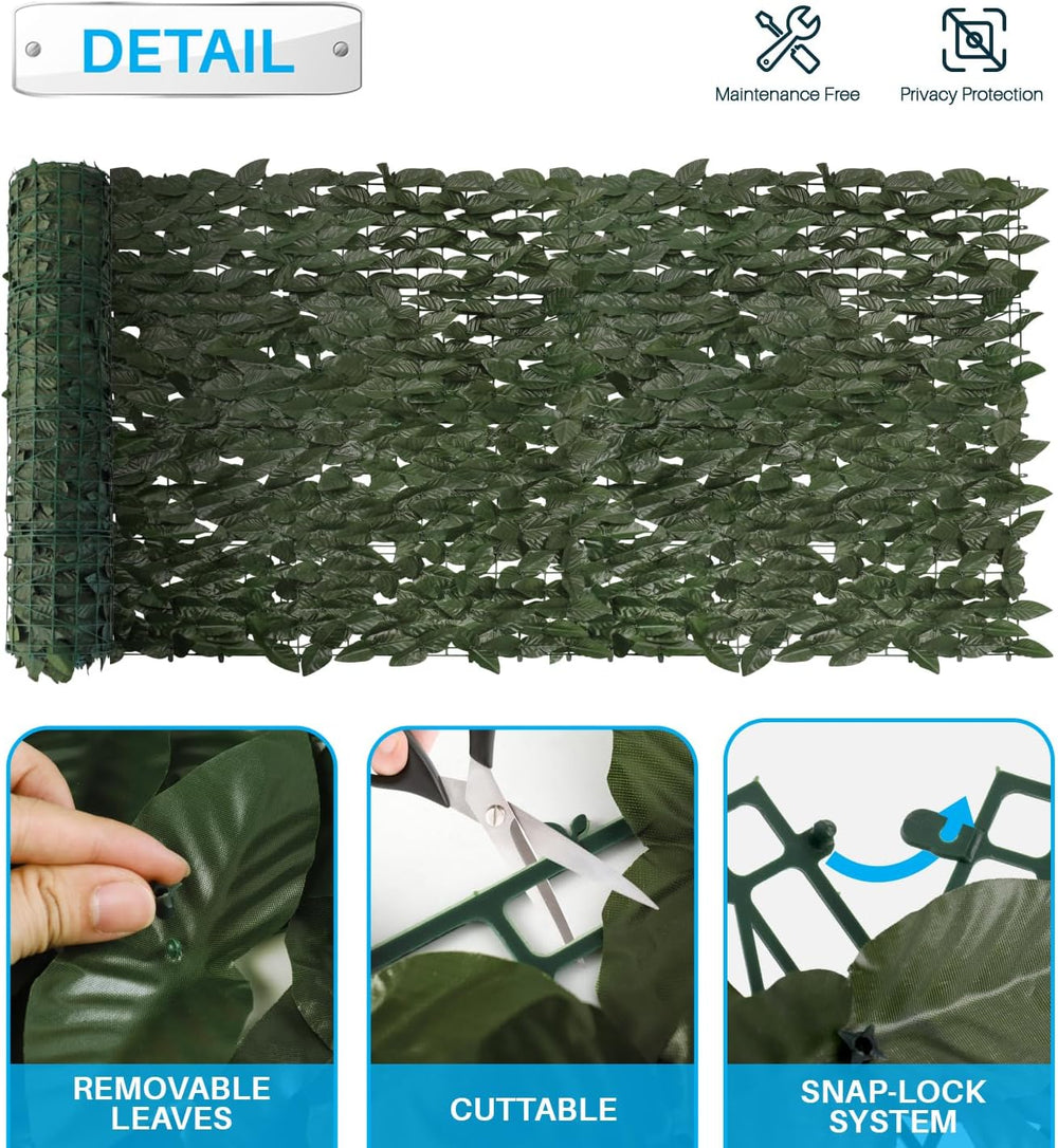 Patio Paradise 4'x8'-1Pc Faux Ivy Fence Privacy Screen Artificial Gre...