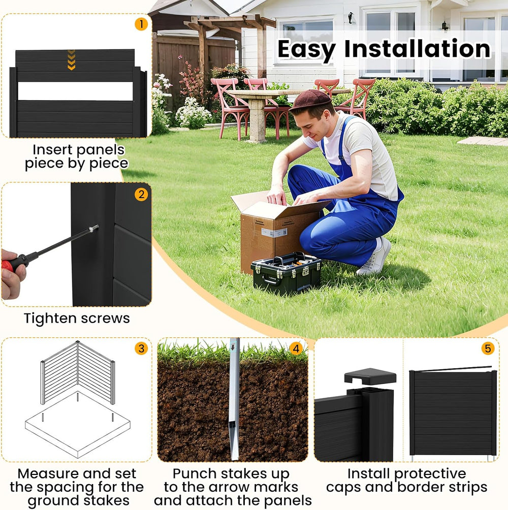 GIANTEX 48''H x 48''W Air Conditioner Fence Privacy Screen 2 ...