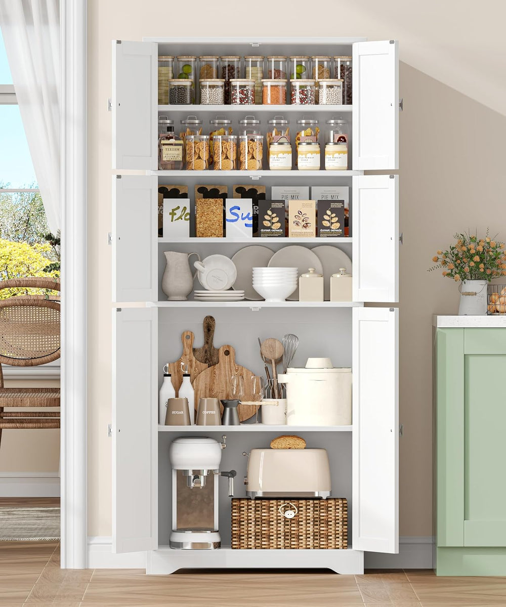 Tall Bathroom Storage Cabinet, 63" H Linen Floor Cabinet