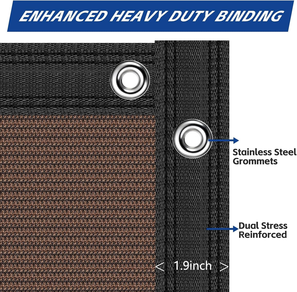 Buzzbazaar 4' x 50' Brown Heavy Duty Privacy Fence Screen Ultra - Com...