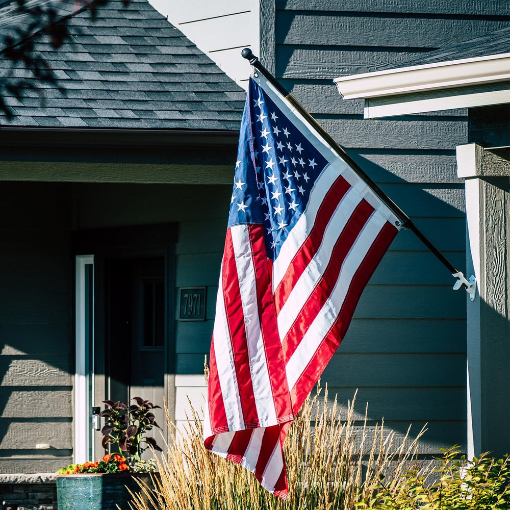 Embroideries American US Flag 3x5 Outdoor Made in USA - Heavy Duty Vivid Colo...