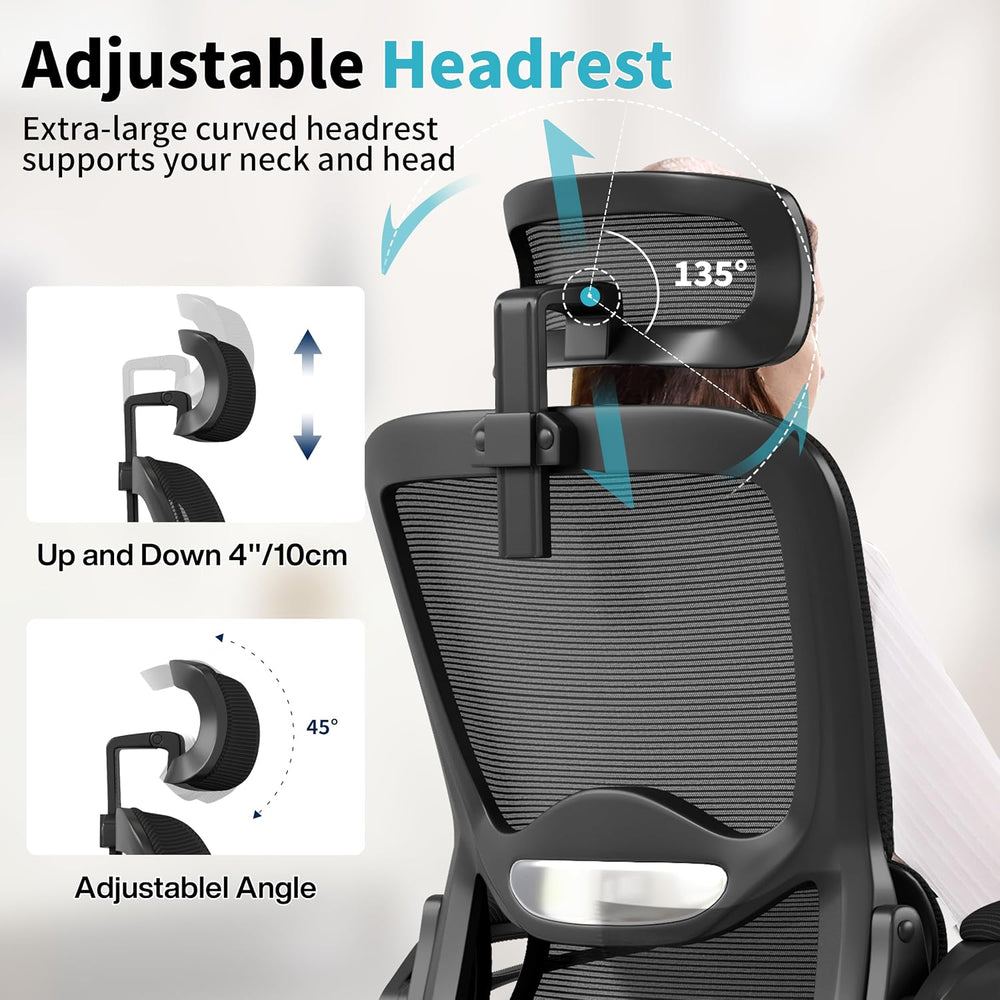 Ergonomic Office Chair,Mesh Office Chair with Lumbar Support,High Back Desk C...