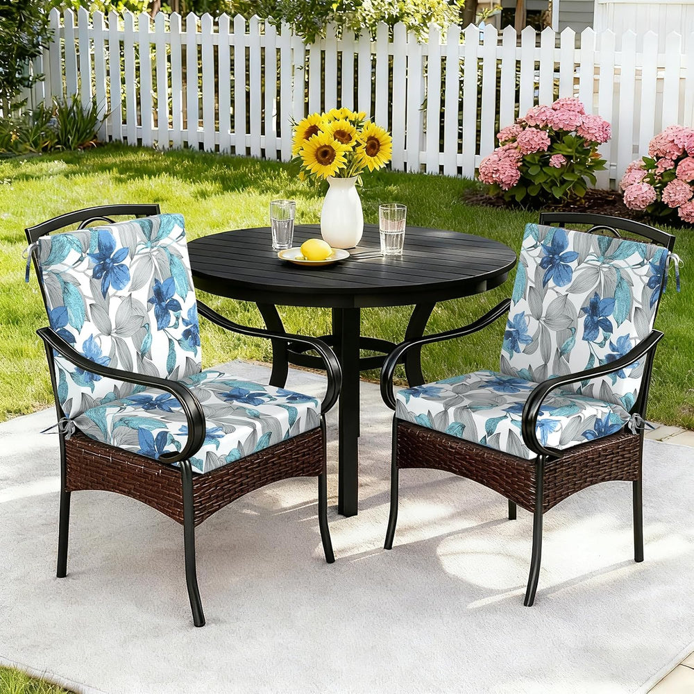 DYTXIII Outdoor Midback Chair Cushions Set of 2-20"x17" Water Repel...