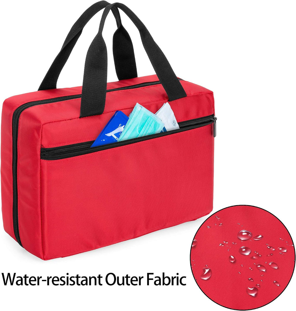 Trunab Small First Aid Kit Bag Empty Portable Emergency Kits Trauma Bag,Red
