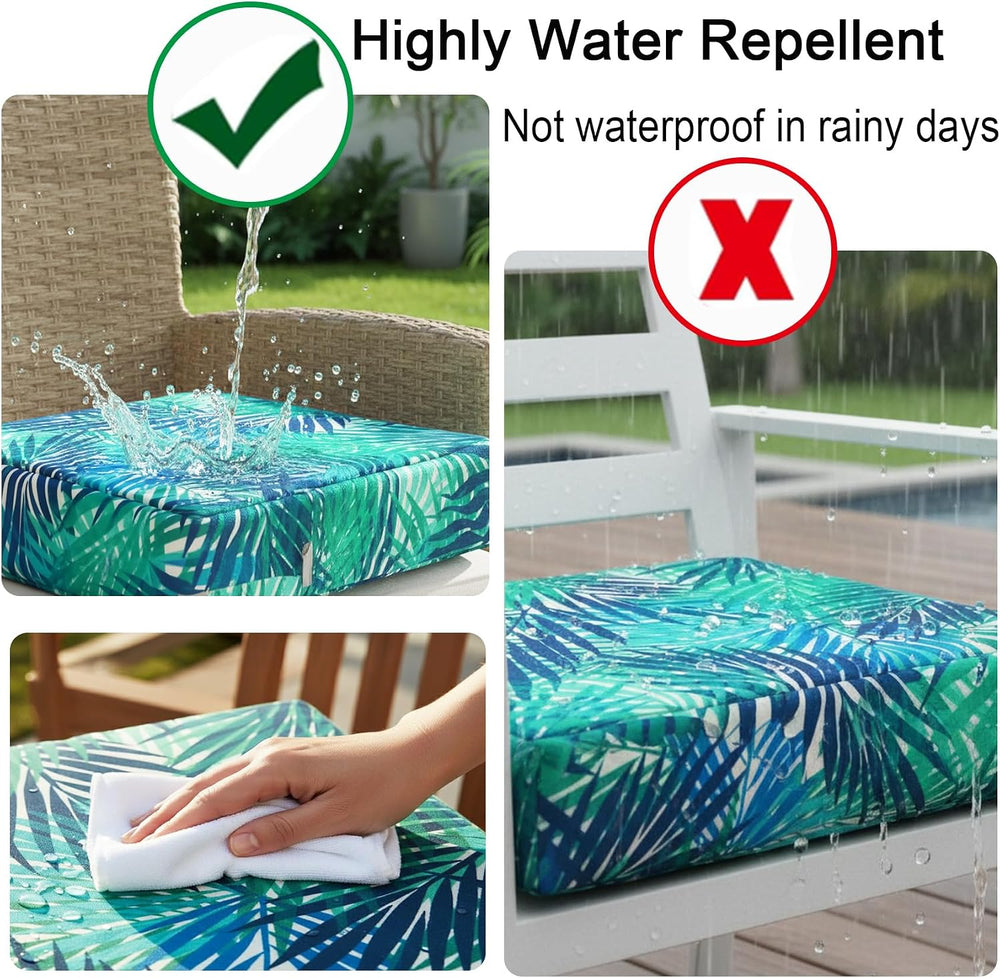 NettyPro Patio Chair Seat Cushion Covers Set 4, Waterproof Outdoor Furniture ...