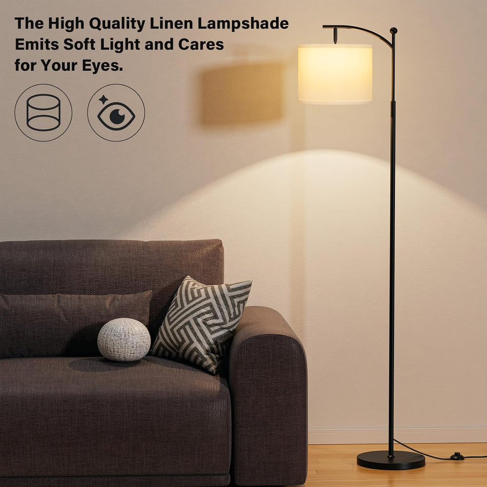 Ambimall 60" Floor Lamp with 3 Color Temperatures, Adjustable White Shad...