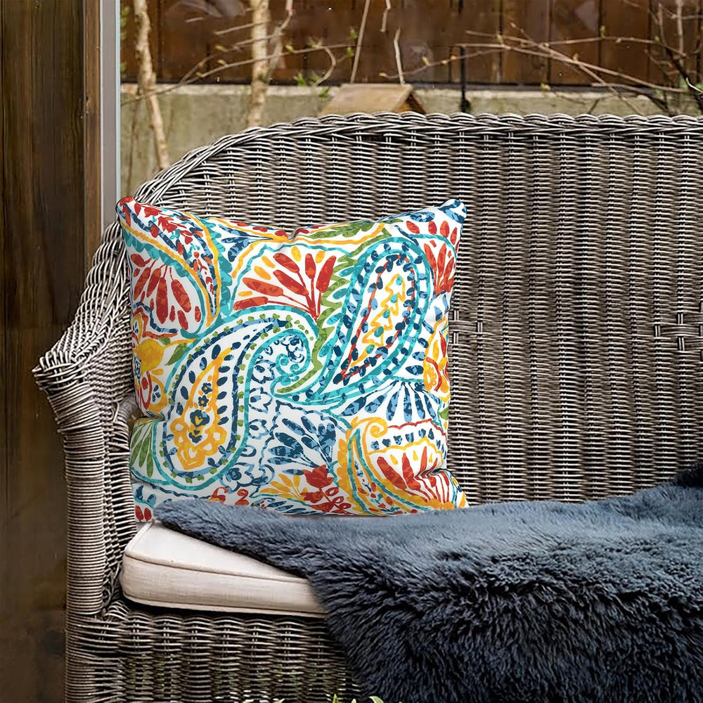 Outdoor Pillows for Patio Furniture 18x18 inch, Square Outdoor Throw Pillows ...