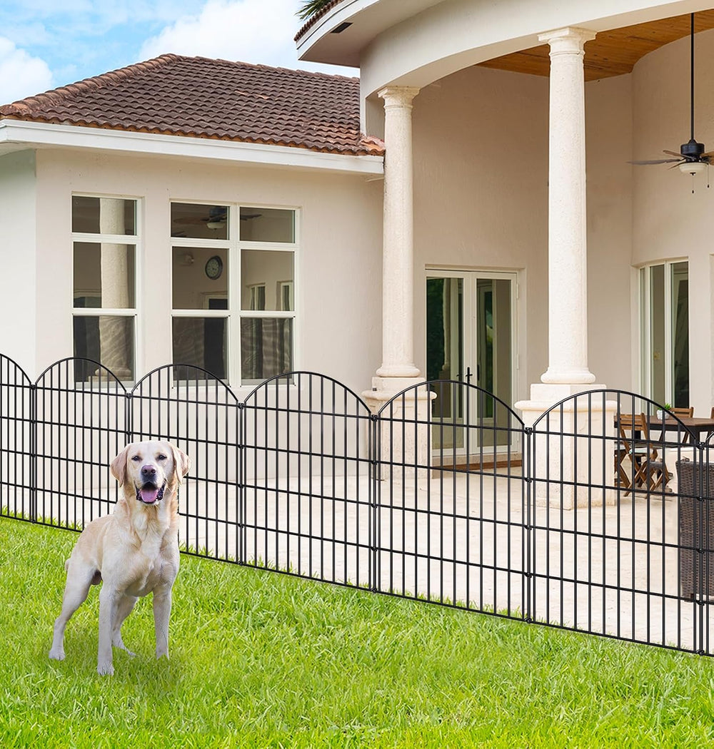 Metal Garden Fence 36 in x 23.3 ft, Dog Fence Outdoor for Yard