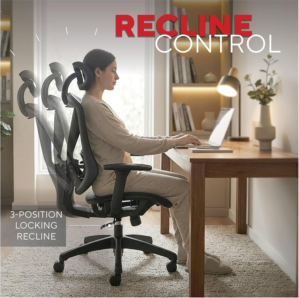 Staples Dexley Ergonomic Mesh Task Chair, Lumbar Support, Swivel, Black