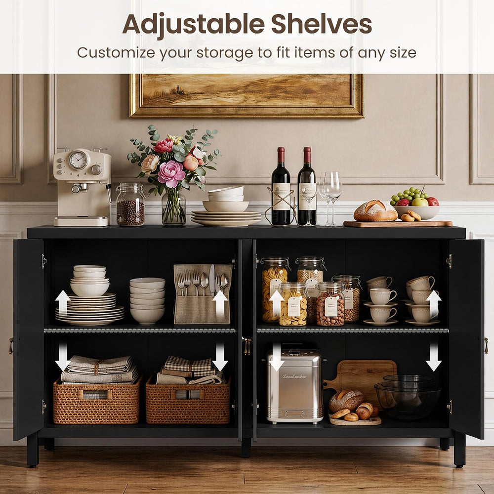 RoyalCraft Buffet Sideboard Cabinet, 60'' Storage Cabinet with Doors,...