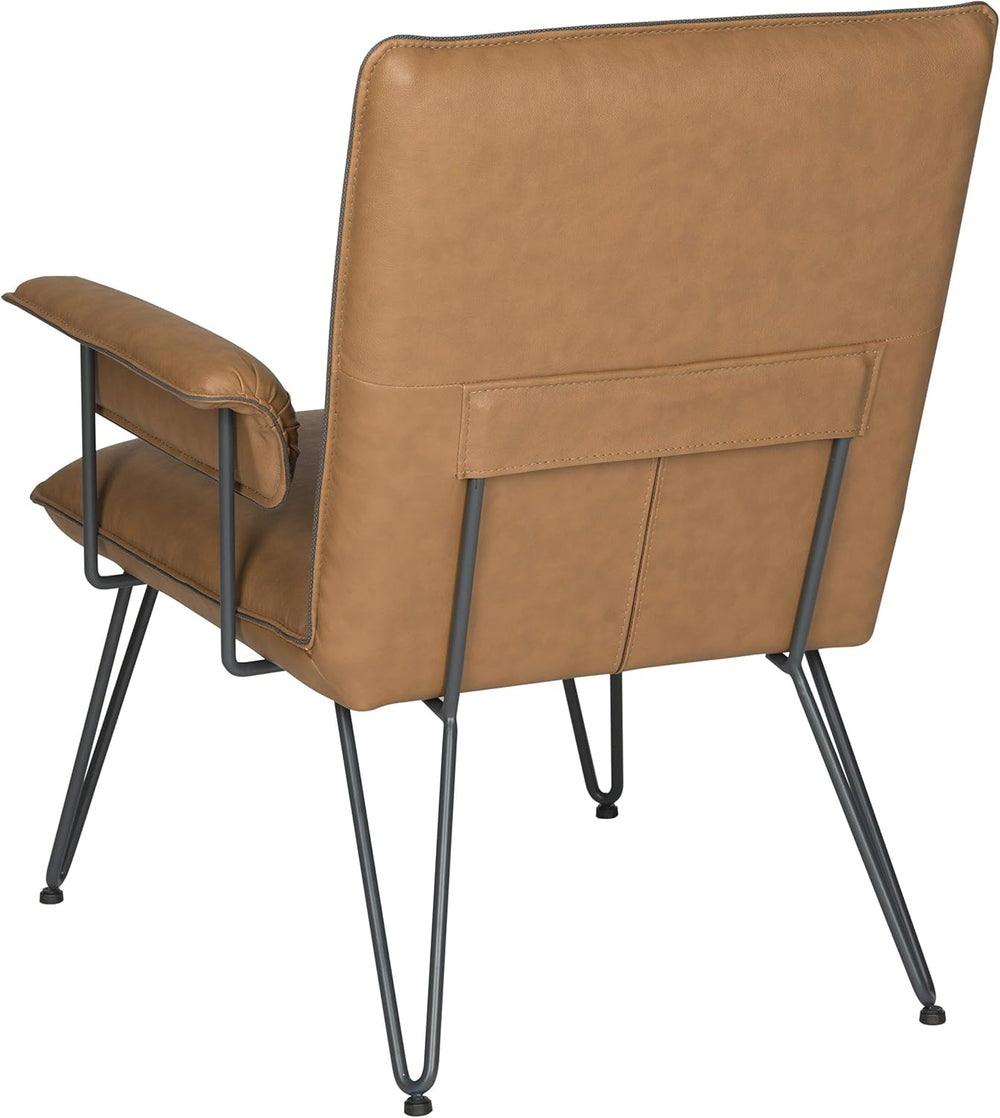 SAFAVIEH Home Collection Johannes Antique Brown Arm Chair