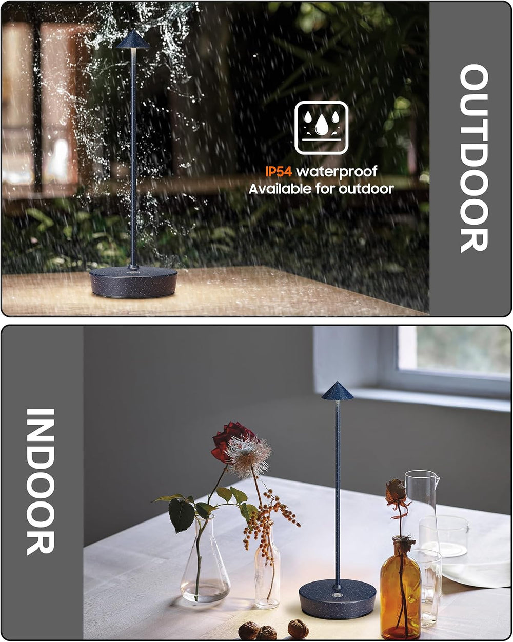 Cordless Table Lamps Rechargeable 6000mAh Battery LED Light